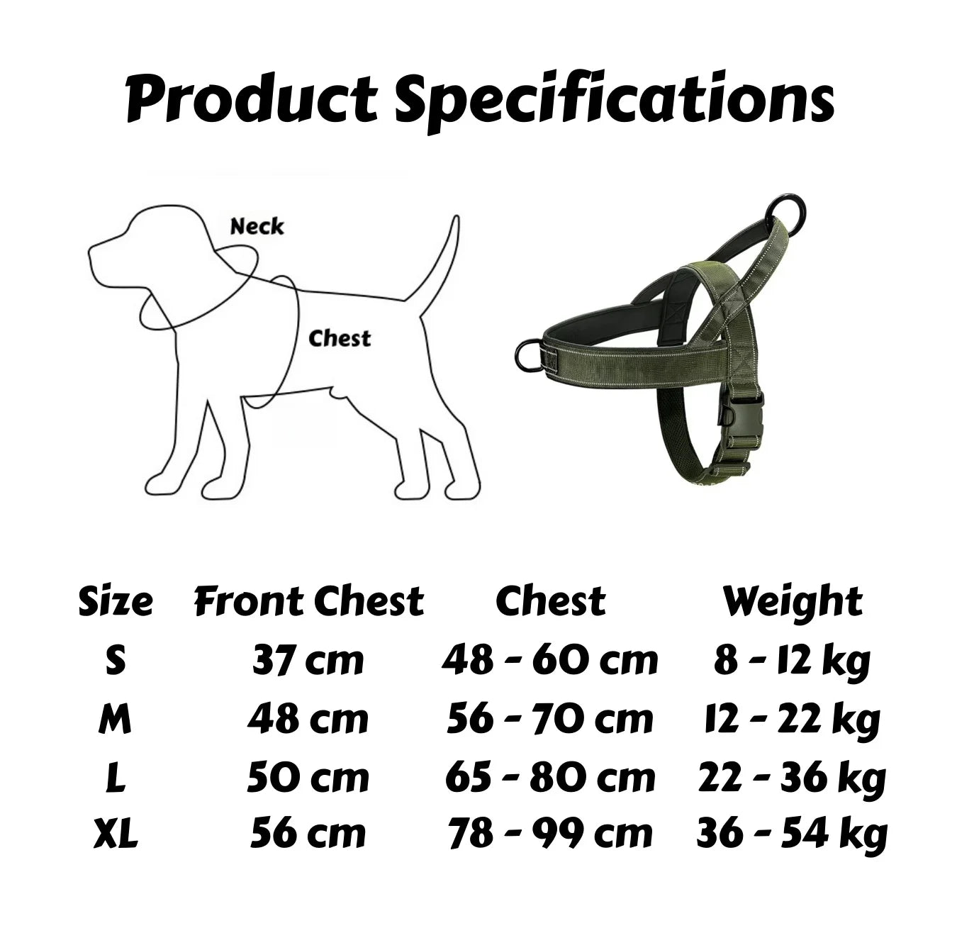 Tactical No-Pull Dog Harness