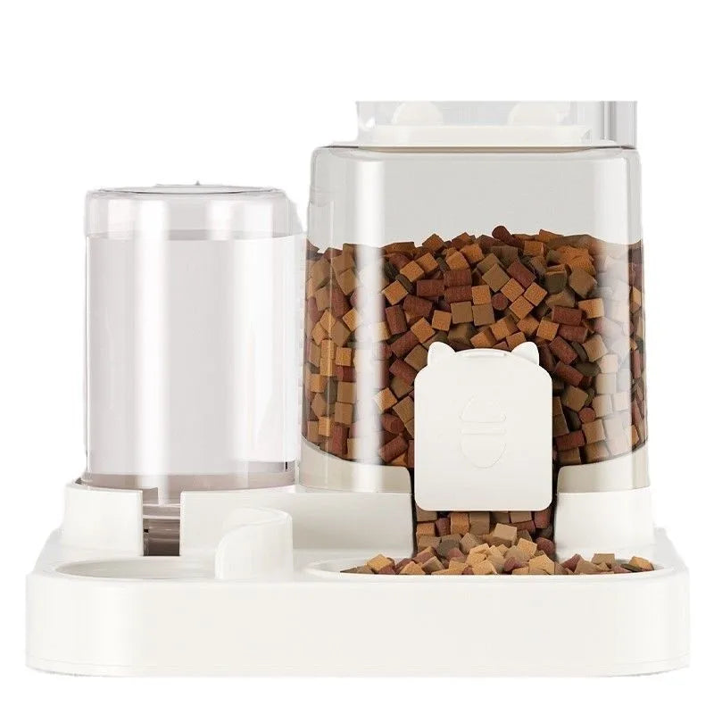 Automatic Pet Feeder and Water Dispenser for Cats and Dogs Dry Wet Separation 2-in-1 Sealed Large Capacity Food Water Bowl Set